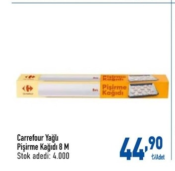 Carrefour Yagli Pişirme Kağıdı 8 M
