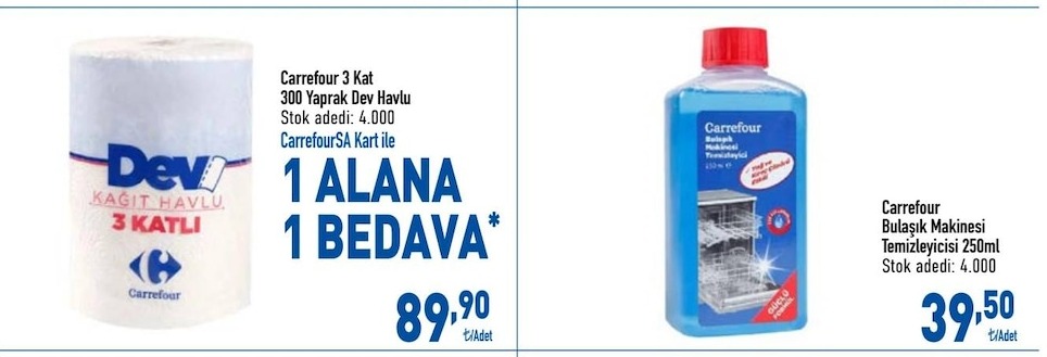 Carrefour 3 Kat 300 Yaprak Dev Havlu