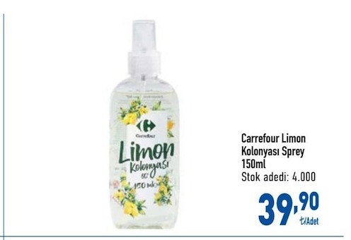 Carrefour Limon Kolonyasi Sprey 150Ml