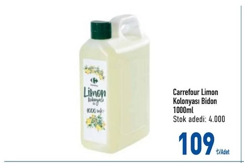 Carrefour Limon Kolonyasi Bidon 1000Ml