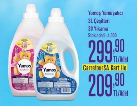 Yumos Yumuşatıcı 3L Çeşitleri