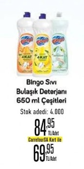 Bingo Sıvı Bulaşık Deterjanı 650 Ml Çeşitleri