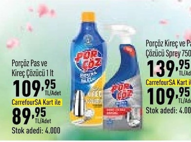 Porçöz Pas Ve Kireç Çözücü Sprey 750 Ml