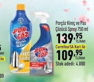 Porçöz Kireç Ve Pas Çözücü Sprey 750 Ml