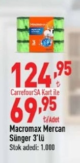 Macromax Mercan Sünger 3'Lü