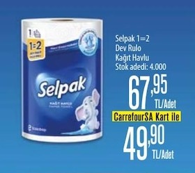 Selpak Devi Rulo Kağıt Havlu 1 Adet