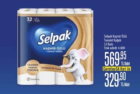 Selpak Kaşmir Özlü Tuvalet Kağıdı 32 Rulo