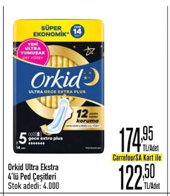 Orkid Ultra Ekstra 4'Lü Ped Çeşitleri
