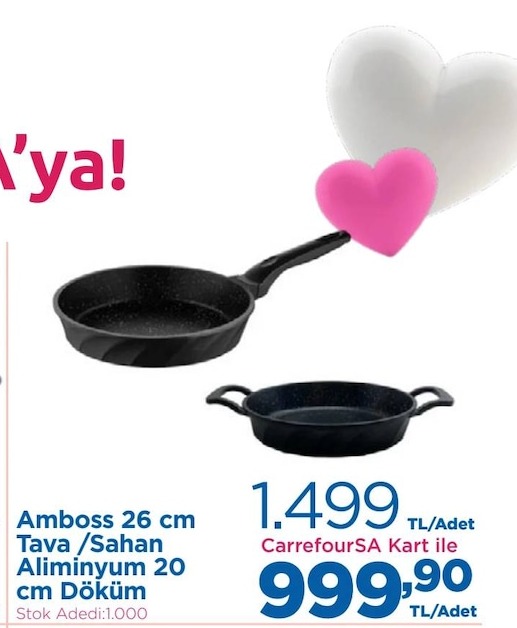 Amboss 26 Cm Tava / Sahan Aliminyum Döküm 20 Cm
