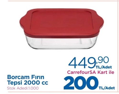 Borcam Fırın Tepsi 2000 Cc