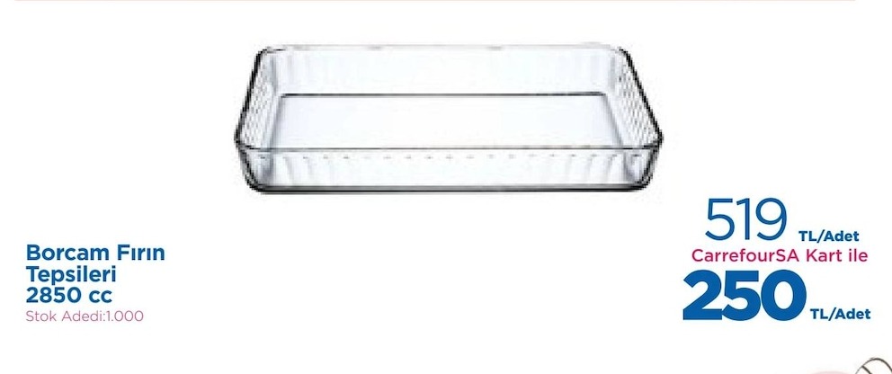 Borcam Fırın Tepsileri 2850Cc