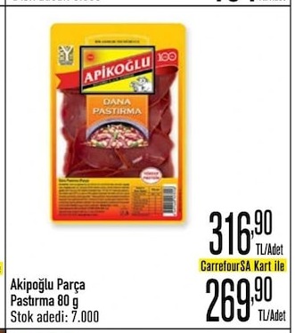 Akipoglu Parça Pastirma 80 G