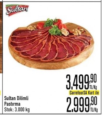 Sultan Dilimli Pastirma 1 Kg