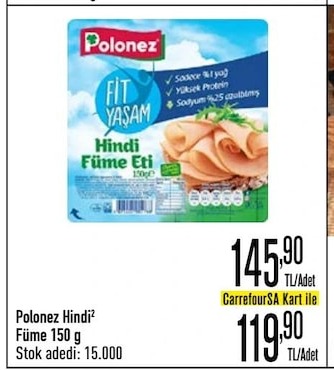 Polonez Hindi Füme Eti 150 G