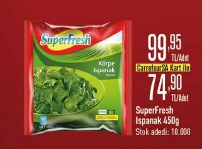 Superfresh Ispanak 450G