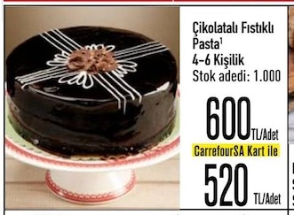 Çikolatalı Fıstıklı Pasta 4-6 Kişilik