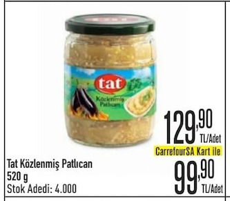 Tat Közlenmiş Patlıcan 520G