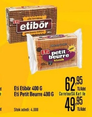Eti Etibor 400 G Ve Eti Petit Beurre 400 G
