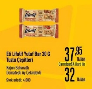 Eti Lifalif Yulaf Bar 30 G Tuzlu Çeşitleri Kajun Baharatlı Domatesli Ay Çekirdekli