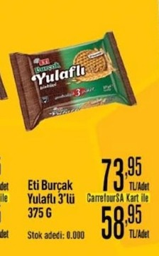 Eti Burçak Yulaflı 3'Lü 375 G