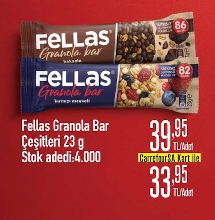 Fellas Granola Bar Çeşitleri 23 G