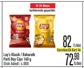 Lay'S Klasik / Baharatlı Parti Boy Cips 160 G