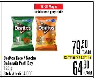 Doritos Taco / Nacho Baharatlı Parti Boy 185G