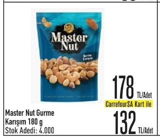 Master Nut Gurme Karışım 180 G