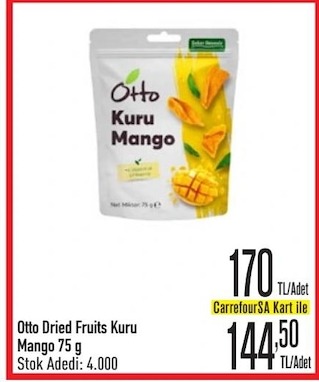 Otto Dried Fruits Kuru Mango 75 G