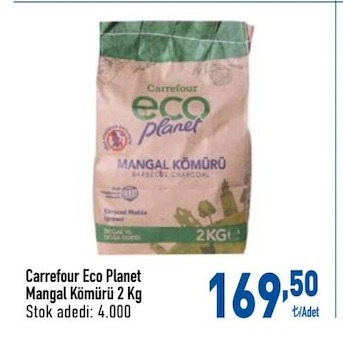 Carrefour Eco Planet Mangal Kömürü 2 Kg