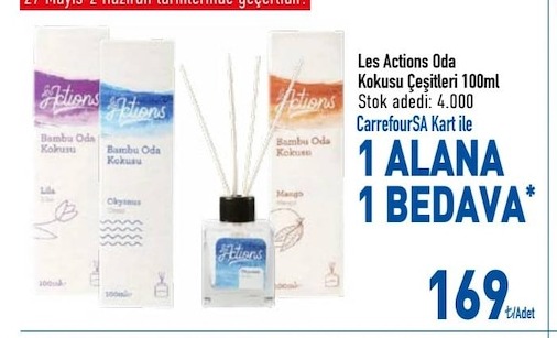 Les Actions Bambu Oda Kokusu Çeşitleri 100Ml