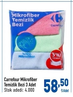 Carrefour Mikrofiber Temizlik Bezi 3 Adet