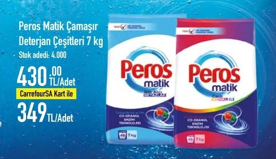 Peros Matik Çamaşır Deterjanı Çeşitleri 7 Kg