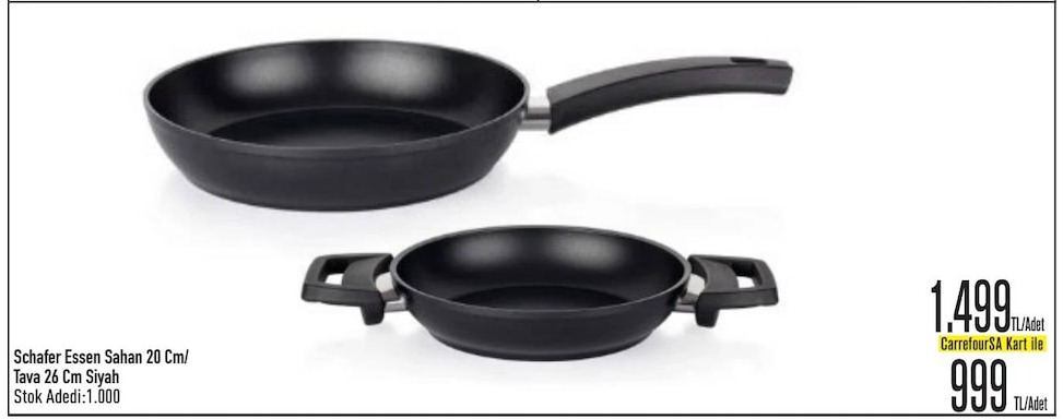 Schafer Essen Sahan 20 Cm/Tava 26 Cm Siyah