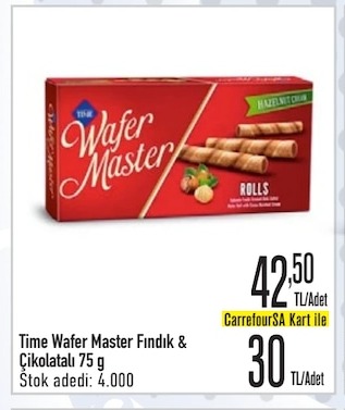Time Wafer Master Fındık & Çikolatalı 75 G