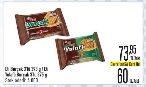 Eti Burçak 3'Lü 393 G / Eti Yulaflı Burçak 3'Lü 375 G