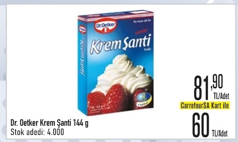 Dr. Oetker Krem Şanti 144 G