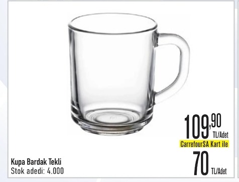 Kupa Bardak Tekli