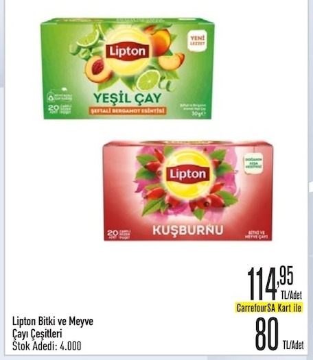 Lipton Yeşil Çay Şeftali Bergamot Esintisi 20Li