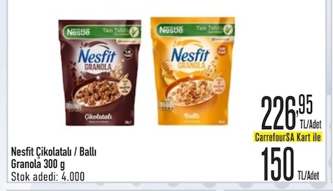Nesfit Çikolatalı / Ballı Granola 300 G