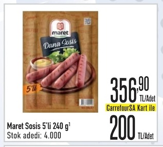 Maret Sosis 5'Li 240 G
