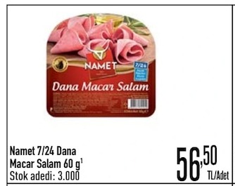 Namet 7/24 Dana Macar Salam 60 G