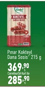 Pınar Kokteyl Dana Sosis 215 G