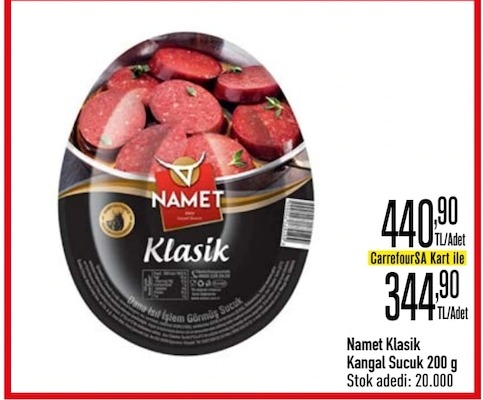 Namet Klasik Kangal Sucuk 200 G