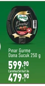 Pınar Gurme Dana Sucuk 250 G