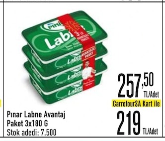 Pınar Labne Avantaj Paket 3X180 G