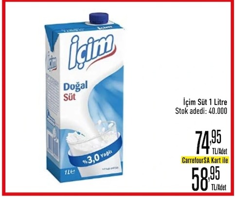 İçim Süt 1 Litre