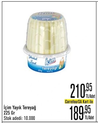 İçim Yayık Tereyağ 225 Gr