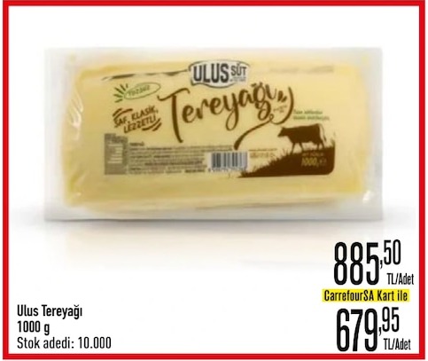 Ulus Tereyağı 1000 G