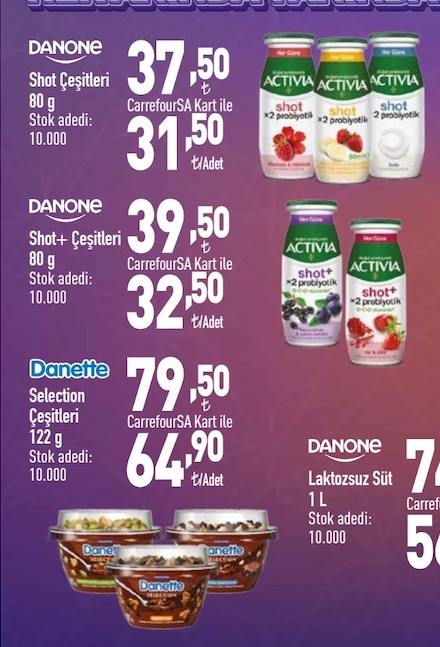 Danone Shot Çeşitleri 80 G